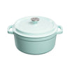 Geëmailleerde Gietijzeren Ovale Braadpan 4,7 Liter – Grand Feu Dutch Oven voor BBQ, Kamado, Oven & Inductie