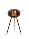 Le Feu Ground Wood High Mocca Dome bio-ethanol koepelhaard met zwarte basis