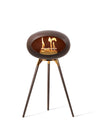 Le Feu Ground Wood High Mocca Dome bio-ethanol haard met black oak basis