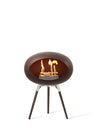 Le Feu Ground Wood Low Mocca Dome met donker houten basis