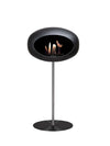 Le Feu Steel High Black dome bio ethanol haard met sfeervol vlammenspel met zilveren en zwarte basis