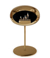 Le Feu Steel Low Rose Gold Dome bio-ethanol haard met rose gold basis en vlammenspel