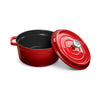 Geëmailleerde Gietijzeren Ovale Braadpan 4,7 Liter – Grand Feu Dutch Oven voor BBQ, Kamado, Oven & Inductie