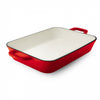 Grand Feu Geëmailleerde Gietijzeren Ovenschaal 3,2L – Rechthoekige Braadslede voor Kamado, Oven & BBQ