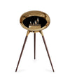 Le Feu Ground Wood High Chromed Rose Gold Dome met houten basis
