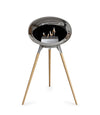 Le Feu Ground Wood High Zilver Dome met houten basis