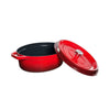 Grand Feu Geëmailleerde Gietijzeren Braadpan 5,6L – Grote Dutch Oven voor BBQ, Kamado, Oven & Inductie