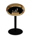 Le Feu Gold Rose Low Dome bio-ethanol haard met sfeervol vlammenspel en een brede zwarte basis