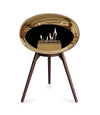 Le Feu Ground Wood Low Chromed Rose Gold Dome met houten basis