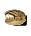 Le Feu Wall Chromed Rosegold Dome bio-ethanol haard zijaanzicht