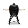 Kamado Bono Grande Zwart met plankes zijkant