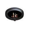 Le Feu Wall Black Dome bio-ethanol haard voor aan de muur met een zwarte brander