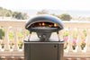 Le Feu turtle pizza oven met pizza en brandend