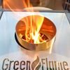 Green Flame pellet tafelhaard BPH-Q zwart detail met veiligheidsglas