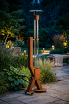 Green Flame Rocket Heater cortenstaal BPH-R100-T1-C volledig zicht 6,5 kW terrasverwarmer