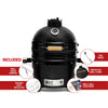 Kamado Bono Minimo Zwart- 3-in-1 Keramische Kamado Grill, Oven & Smoker